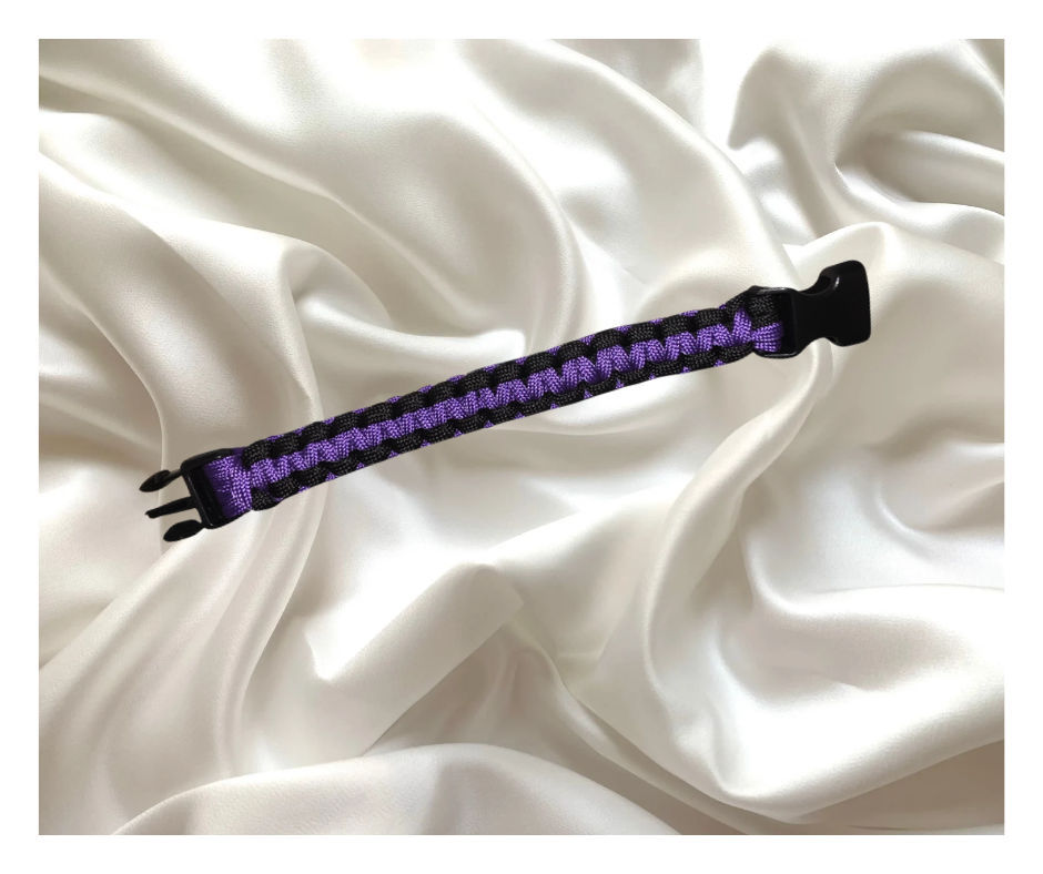 Purple and Black Paracord Bracelet